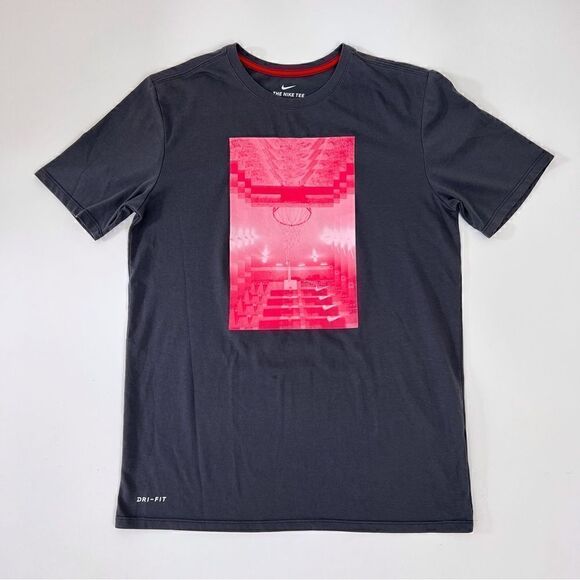 Grey Nike Basketball Tee Sz M - Picture 1 of 4